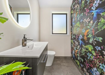 WC Bathroom Feature Patterned Wallpaper